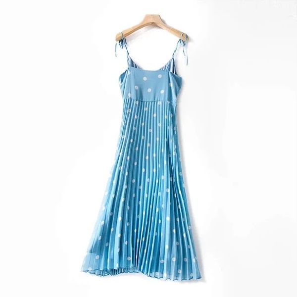 women dress 2020 new polka dot pleated midi dress, Black;gray
women dress 2020 new polka dot pleated midi dress, Black;gray