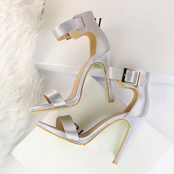 women classic satin 11cm high heels quality silk sandals female gladiator summer party shoes lady green pumps, Black
women classic satin 11cm high heels quality silk sandals female gladiator summer party shoes lady green pumps, Black