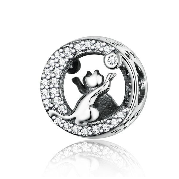hihg polish vitnage 925 sterling silver adorable cat bead charms fit europ diy charm bracelet aaa cz pave setting, Black
hihg polish vitnage 925 sterling silver adorable cat bead charms fit europ diy charm bracelet aaa cz pave setting, Black