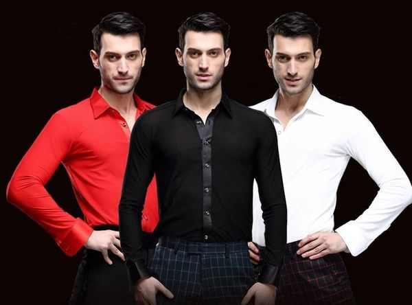 black white red boy latin practice clothes men long sleeve shirt latin dance shirts ballroom stage dance shirts, Black;red
black white red boy latin practice clothes men long sleeve shirt latin dance shirts ballroom stage dance shirts, Black;red