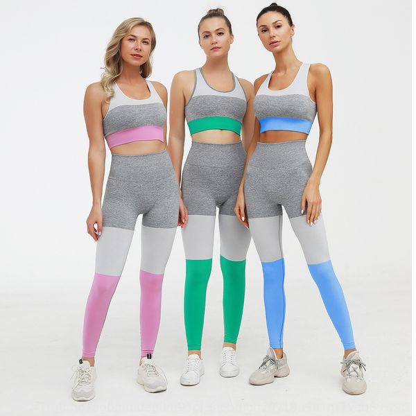 seamless three-color stitching yoga suit professional sports running fitness bra sports suit for underwear women, Black
seamless three-color stitching yoga suit professional sports running fitness bra sports suit for underwear women, Black