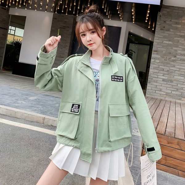 women's jackets 2021 spring autumn women jacket long sleeve loose coat fashion print baggy casual peppy style student female outwear, Black;brown
women's jackets 2021 spring autumn women jacket long sleeve loose coat fashion print baggy casual peppy style student female outwear, Black;brown