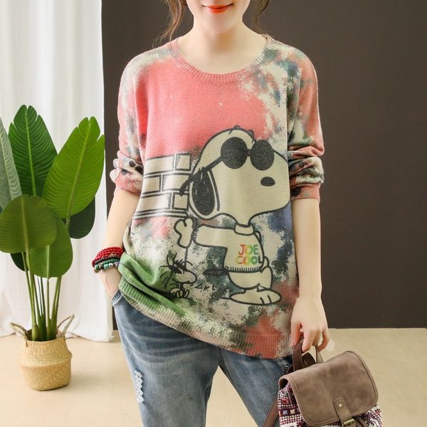 autumn new color printing cartoon dog sweater cored yarn knitted thin cartoon dog pullover pullover shirt coat large size loose, White;black
autumn new color printing cartoon dog sweater cored yarn knitted thin cartoon dog pullover pullover shirt coat large size loose, White;black