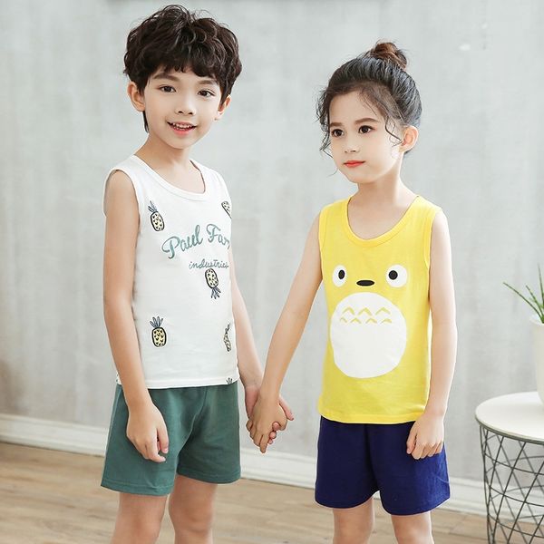 2019 new children's sleeveless vest suit boys and girls summer thin cotton base vest shirt shirt, Blue
2019 new children's sleeveless vest suit boys and girls summer thin cotton base vest shirt shirt, Blue