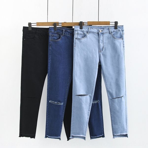 200 jin aunt women's loose hole and jeans jeans spring new casual slimming high waist straight harem pants 199, Blue
200 jin aunt women's loose hole and jeans jeans spring new casual slimming high waist straight harem pants 199, Blue