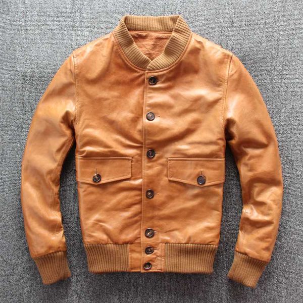 yrslim tanning sheepskin coat.2020 new classic a1 style leather bomber jacket,mens flight genuine leather coat, Black
yrslim tanning sheepskin coat.2020 new classic a1 style leather bomber jacket,mens flight genuine leather coat, Black