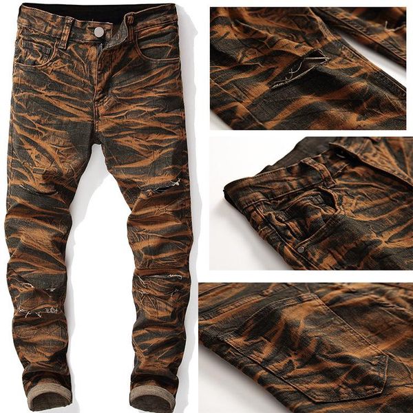 men's jeans worn hole straight pants nostalgia wash jeans men's pants ripped denim, Blue
men's jeans worn hole straight pants nostalgia wash jeans men's pants ripped denim, Blue