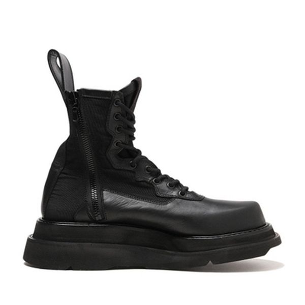 men's boots with thick soles and high rise boots, Black
men's boots with thick soles and high rise boots, Black