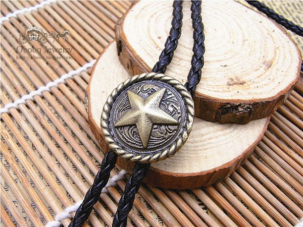 bolo tie gold and silver color the latest retro chain pentagram round card poirot led rope leather necklace long tie hang, Black;gray
bolo tie gold and silver color the latest retro chain pentagram round card poirot led rope leather necklace long tie hang, Black;gray