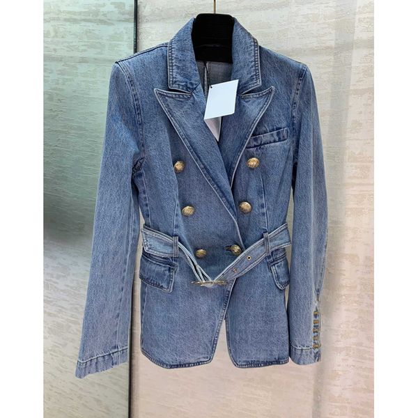 women's jackets 4.11 european tide double breasted turn-down collar slim fashion temperament denim jacket coat women with belt, Black;brown
women's jackets 4.11 european tide double breasted turn-down collar slim fashion temperament denim jacket coat women with belt, Black;brown