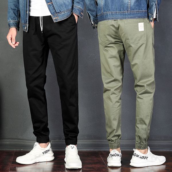 men's pants 2021 black loose trousers korea style casual harem spring autumn solid color man jogger streetwear l89
men's pants 2021 black loose trousers korea style casual harem spring autumn solid color man jogger streetwear l89