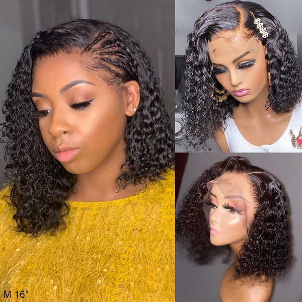 13*6 deep part lace front human hair wigs for black women 150% density curly brazilian remy hair short bob wigs with baby hair
13*6 deep part lace front human hair wigs for black women 150% density curly brazilian remy hair short bob wigs with baby hair