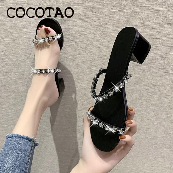 slippers women's sandals and wear 2021 fashion rhinestone summer word with thick heel female ins tide, Black
slippers women's sandals and wear 2021 fashion rhinestone summer word with thick heel female ins tide, Black