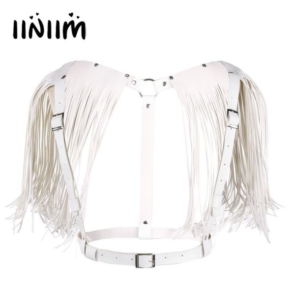women pu leather adjustable body chest harness bondage belt with shoulder tassel costume party stage performance, Black;brown
women pu leather adjustable body chest harness bondage belt with shoulder tassel costume party stage performance, Black;brown