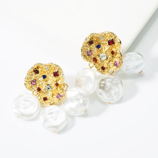 exaggerated geometric alloy diamond rhinestone oblate imitation pearl earring earrings female bohemian style, Golden
exaggerated geometric alloy diamond rhinestone oblate imitation pearl earring earrings female bohemian style, Golden