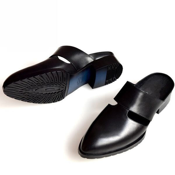 brand casual men slipper genuine leather italian dress sandals pointed male shoes summer designer beach sandals mocassin homme, Black
brand casual men slipper genuine leather italian dress sandals pointed male shoes summer designer beach sandals mocassin homme, Black