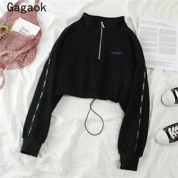 women's hoodies & sweatshirts gagaok women streetwear thin 2021 spring autumn turtleneck letter full short navel loose casual wild pull, Black
women's hoodies & sweatshirts gagaok women streetwear thin 2021 spring autumn turtleneck letter full short navel loose casual wild pull, Black