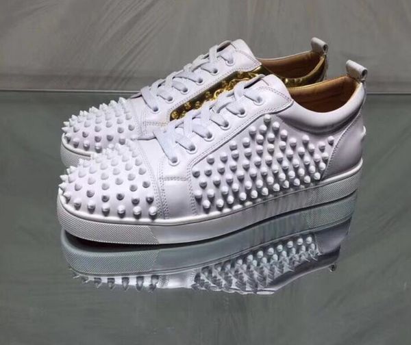low cut кожа шипастого toe casual квартиры red bottom роскошной обувь для мужчин и женщин партии конструктора кроссовок известного бренда, Black
low cut кожа шипастого toe casual квартиры red bottom роскошной обувь для мужчин и женщин партии конструктора кроссовок известного бренда, Black