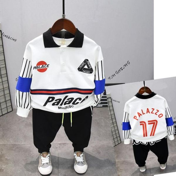 2020 autumn baby boys clothing sets toddler infant lapel t-shirts pants children casual clothes set 2-7years, White
2020 autumn baby boys clothing sets toddler infant lapel t-shirts pants children casual clothes set 2-7years, White