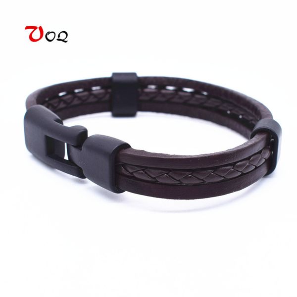 voq sporty style surfing rope genuine leather bracelet bangle black buckle bracelet men jewelry, Red;blue 
voq sporty style surfing rope genuine leather bracelet bangle black buckle bracelet men jewelry, Red;blue