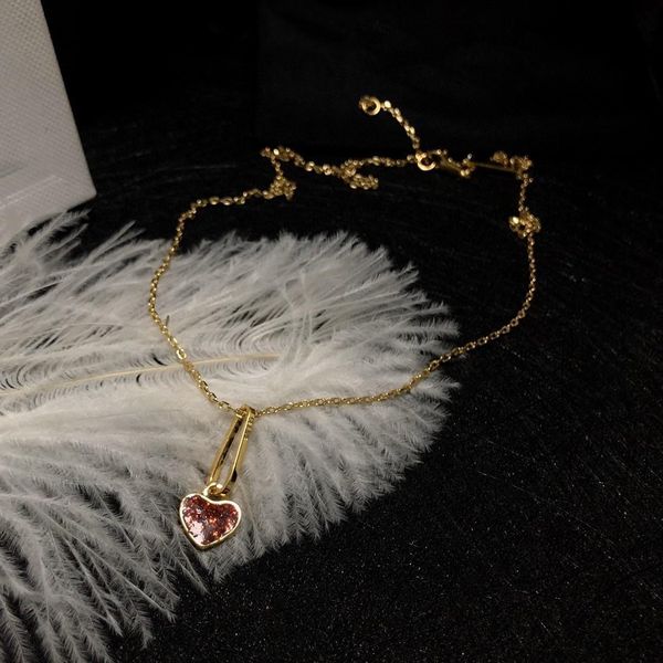 new red peach heart clavicle thin chain fashion designer jewelry exquisite wild woman designer necklace, Silver
new red peach heart clavicle thin chain fashion designer jewelry exquisite wild woman designer necklace, Silver