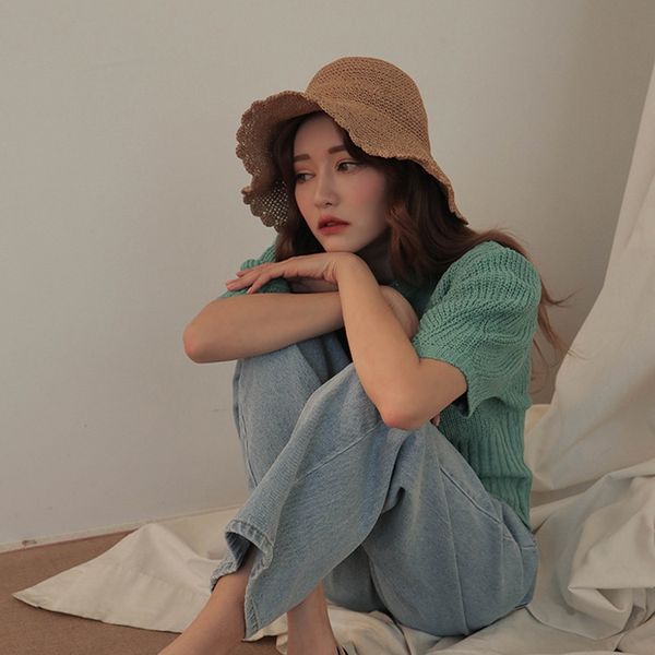 folding straw straw sunscreen hand-woven big brim korean monochrome sunscreen hat new outdoor beach hat, Blue;gray
folding straw straw sunscreen hand-woven big brim korean monochrome sunscreen hat new outdoor beach hat, Blue;gray