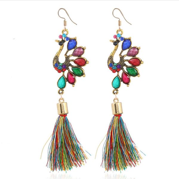 10 pairs gold plated peacock shape many colors resin dangle earrings for women with tassels animal jewelry, Silver
10 pairs gold plated peacock shape many colors resin dangle earrings for women with tassels animal jewelry, Silver