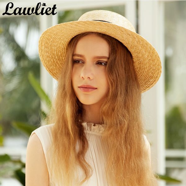 women wide brim summer beach natural straw boater flat sun hats dress fashion show chapeau feminino cap y200619, Blue;gray
women wide brim summer beach natural straw boater flat sun hats dress fashion show chapeau feminino cap y200619, Blue;gray