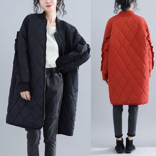 women's down & parkas 2021 autumn winter jacket long women coat loose cotton-padded short jackets female parka warm casual plus size ov, Black
women's down & parkas 2021 autumn winter jacket long women coat loose cotton-padded short jackets female parka warm casual plus size ov, Black