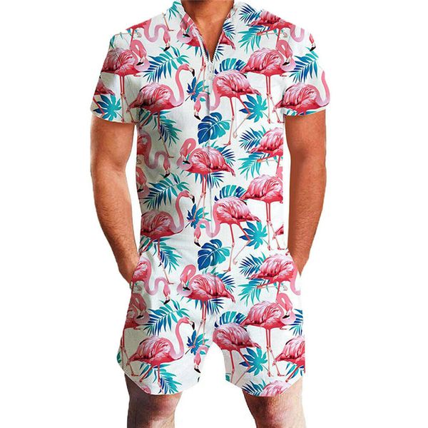2020 hawaiian tiger & flamingo print 3d rompers men jumpsuit playsuit harem cargo overalls summer casual zipper beach men's sets, Gray
2020 hawaiian tiger & flamingo print 3d rompers men jumpsuit playsuit harem cargo overalls summer casual zipper beach men's sets, Gray