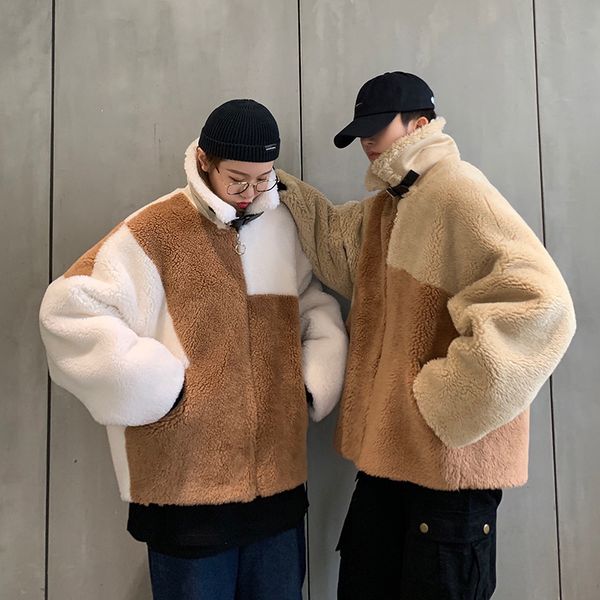 cashmere long coats lamb overcoat in warm windbreaker 2020 men's fashion casual parkas loose thicken cotton-padded clothes, Black
cashmere long coats lamb overcoat in warm windbreaker 2020 men's fashion casual parkas loose thicken cotton-padded clothes, Black