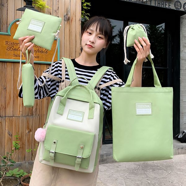2020 5pcs/set canvas school bag for teenager girls student larger capacity women travel school lapbackpacks female book bag
2020 5pcs/set canvas school bag for teenager girls student larger capacity women travel school lapbackpacks female book bag