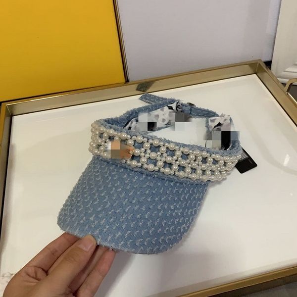 laurence chico designer's new pearl straw sun hat weaving temperament pearl straw hat lady, Blue;gray
laurence chico designer's new pearl straw sun hat weaving temperament pearl straw hat lady, Blue;gray