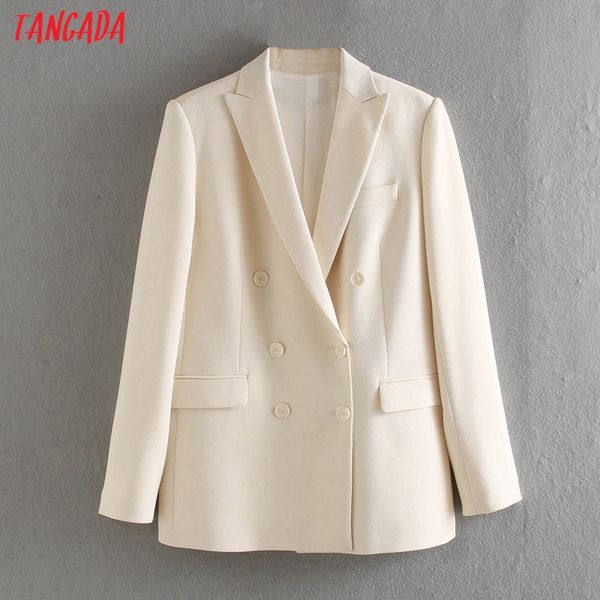 tangada women solid blazer double breasted female long sleeve elegant jacket ladies business blazer formal suits 3l66, White;black
tangada women solid blazer double breasted female long sleeve elegant jacket ladies business blazer formal suits 3l66, White;black
