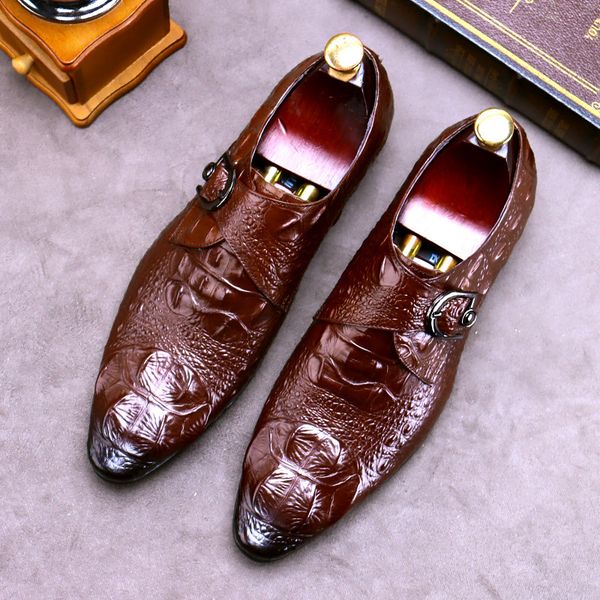 powerful2020 alligator amoi dress british men's casual business leather trendy shoes, Black
powerful2020 alligator amoi dress british men's casual business leather trendy shoes, Black