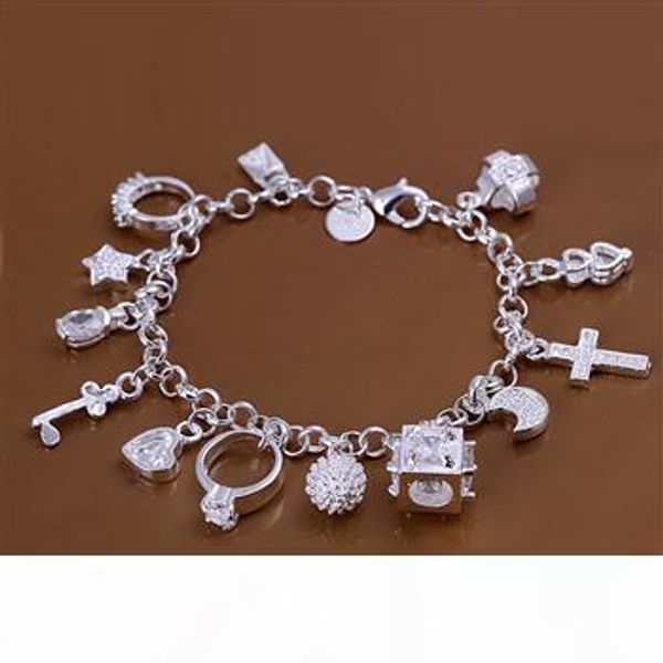 wholesale - retail christmas gift 925 silver fashion new necklace+bracelet set s72 
wholesale - retail christmas gift 925 silver fashion new necklace+bracelet set s72