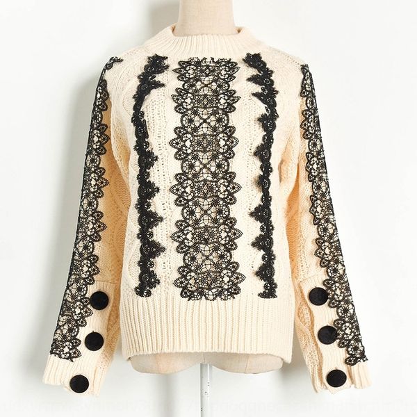 2019 winter new pulloversweater пуловеров толстой иглы веревка поворот кружево шить запонки трикотажных свитеров свитера для женщин p91108, White;black
2019 winter new pulloversweater пуловеров толстой иглы веревка поворот кружево шить запонки трикотажных свитеров свитера для женщин p91108, White;black