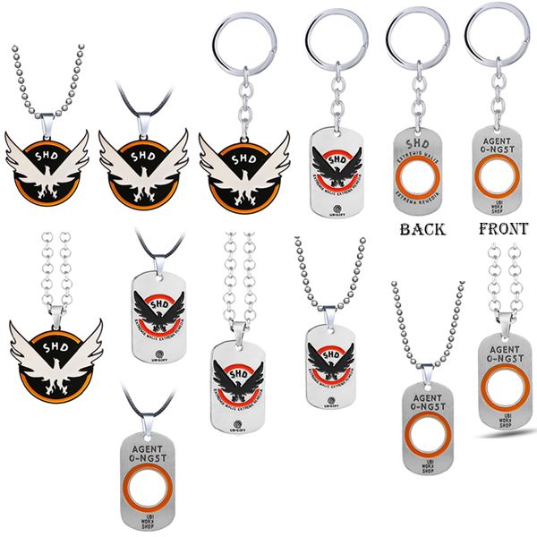 ps4 game series tom clancy' s keychain dog tag pendant necklace car key chains tctd shd key holder keyring jewelry, Silver
ps4 game series tom clancy' s keychain dog tag pendant necklace car key chains tctd shd key holder keyring jewelry, Silver