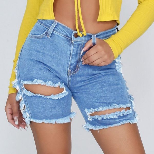 laamei women denim ripped shorts hole destroyed stretch bodycon jeans slim shorts high waist knee length skinny pants, Blue
laamei women denim ripped shorts hole destroyed stretch bodycon jeans slim shorts high waist knee length skinny pants, Blue