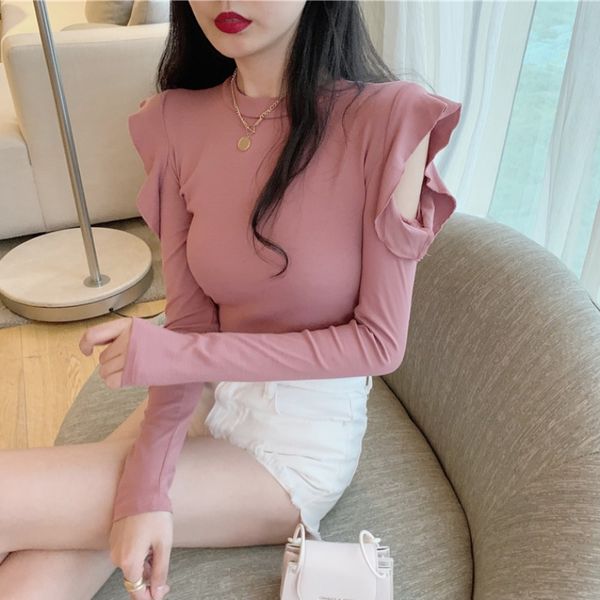 hollow bottoming shirt 2020 early autumn new ruffles careful machine off-the-shoulder long-sleeved t-shirt foreign style women, White
hollow bottoming shirt 2020 early autumn new ruffles careful machine off-the-shoulder long-sleeved t-shirt foreign style women, White