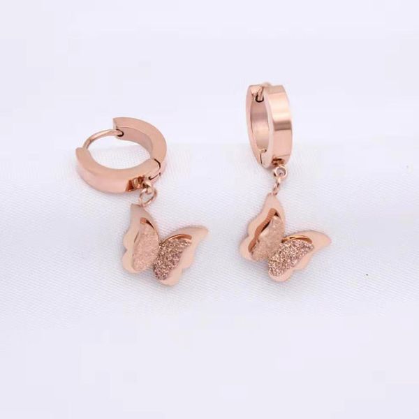 pretty fine rose gold titanium steel shiny double butterfly earrings jewellery women girls gift gift case, Silver
pretty fine rose gold titanium steel shiny double butterfly earrings jewellery women girls gift gift case, Silver