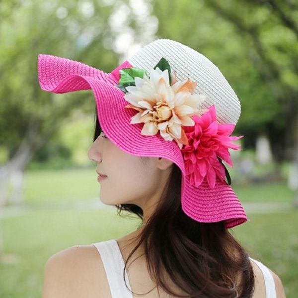 fashionable women's summer uv-proof big edge shade wavy sun flower sun hat beach hat, Blue;gray
fashionable women's summer uv-proof big edge shade wavy sun flower sun hat beach hat, Blue;gray