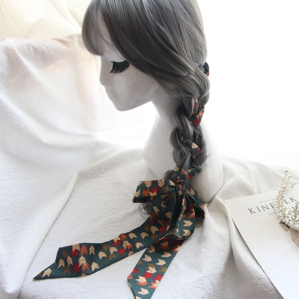 lengthened artistic fresh pink blue long braid braid tied scarf hair band hair band ponytail 2 m long ribbon scarf korean, Slivery;white
lengthened artistic fresh pink blue long braid braid tied scarf hair band hair band ponytail 2 m long ribbon scarf korean, Slivery;white