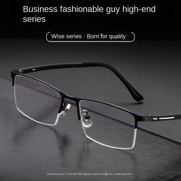 new ultra-light titanium alloy glasses men's business half-frame metal optical glasses frame p9916, Silver
new ultra-light titanium alloy glasses men's business half-frame metal optical glasses frame p9916, Silver
