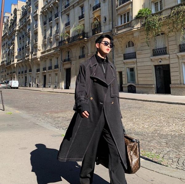 men's trench coats mens man loose long coat men clothes england korean windbreaker bright line overcoat sleeve 2021 designer, Tan;black
men's trench coats mens man loose long coat men clothes england korean windbreaker bright line overcoat sleeve 2021 designer, Tan;black