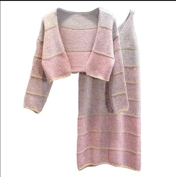 winter autumn womans casual sweater patchwork dress sets knitting suit set slim sweater dress jacket 2 piece sets, White
winter autumn womans casual sweater patchwork dress sets knitting suit set slim sweater dress jacket 2 piece sets, White