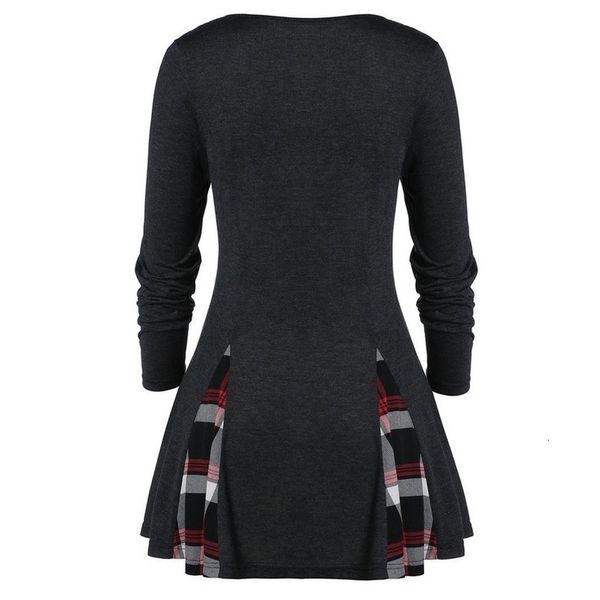 vestidos casual dresses ropa mujer winter plus size dress women plus size tunic tee buttoned plaid print long sleeve t shirt, Black;gray
vestidos casual dresses ropa mujer winter plus size dress women plus size tunic tee buttoned plaid print long sleeve t shirt, Black;gray