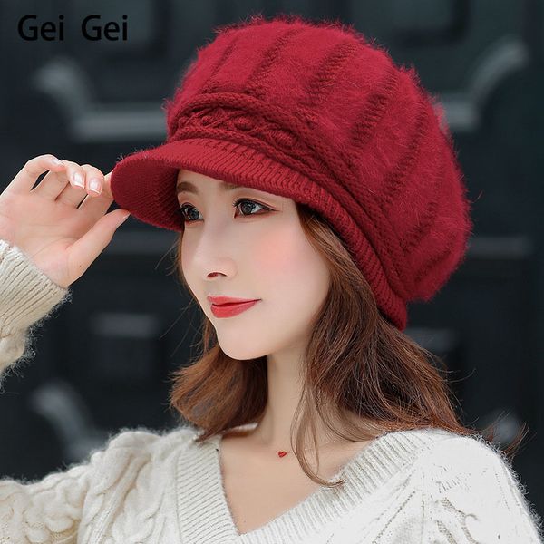 women's winter thick knitted hat fur blend plus velvet wild outdoor sports cap girl autumn solid check warm beanie hat, Blue;gray
women's winter thick knitted hat fur blend plus velvet wild outdoor sports cap girl autumn solid check warm beanie hat, Blue;gray