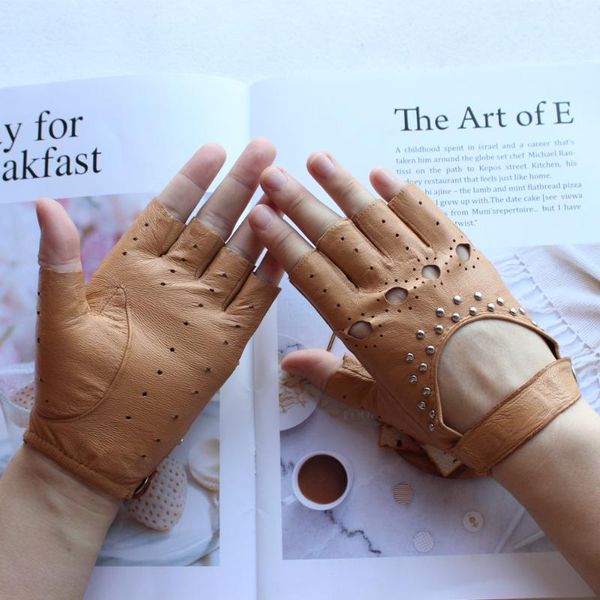 new women half finger leather gloves fashion style thin colour outdoor sports driving riding sheepskin gloves, Blue;gray
new women half finger leather gloves fashion style thin colour outdoor sports driving riding sheepskin gloves, Blue;gray