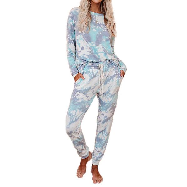 women tie-dye printing outfits round neck long sleeve loose pullover + elastic waist trousers set women spring autumn outfits, Gray
women tie-dye printing outfits round neck long sleeve loose pullover + elastic waist trousers set women spring autumn outfits, Gray
